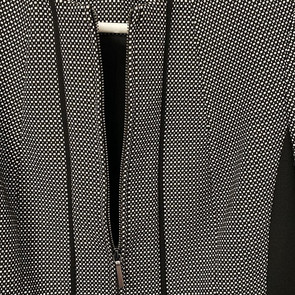 Talbots Petites Blazer Women’s Black and White Tweed Zip up Size 2P ‎ Business - Picture 3 of 10